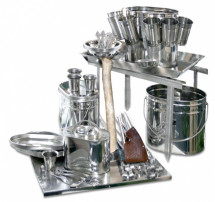 Набор Квадрат (сталь), крышки с ручками, Роза Ветров