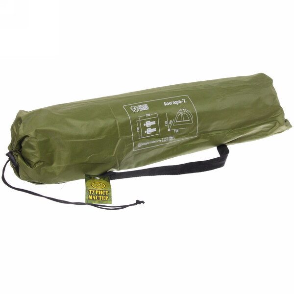 Палатка Турист Мастер Ангара 2-местная, однослойная, 200*150*110 см, цвет хаки