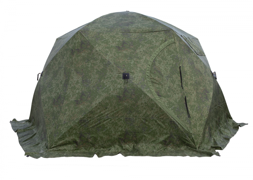 Палатка зимняя ЧУМ 3 (трехслойная, камуфляж с выводом под трубу)