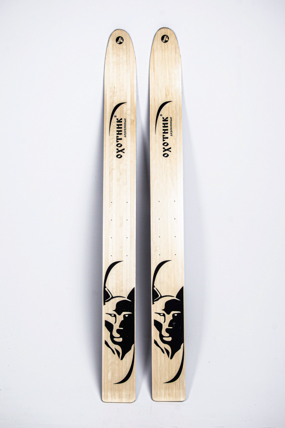 Лыжи Охотник, полнокамусные, дерево, длина 180, ширина 15 см