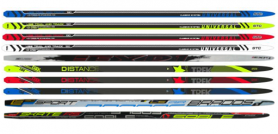 Лыжи Детские беговые STC 100 см (дерево-пластик, с насечкой)