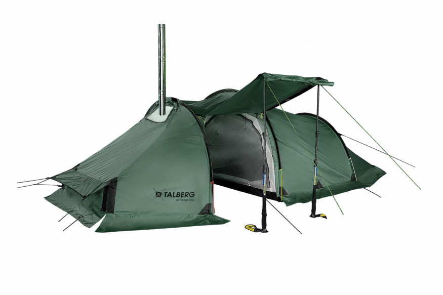 Палатка TALBERG Norga 3, двухместная, с выходом под трубу, зеленый цвет