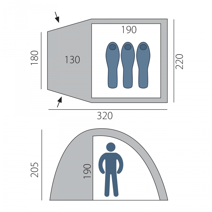 Палатка BirdLand синяя, Arten