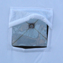 Палатка КУБ 3 (трехслойная) Эконом, бело-синяя