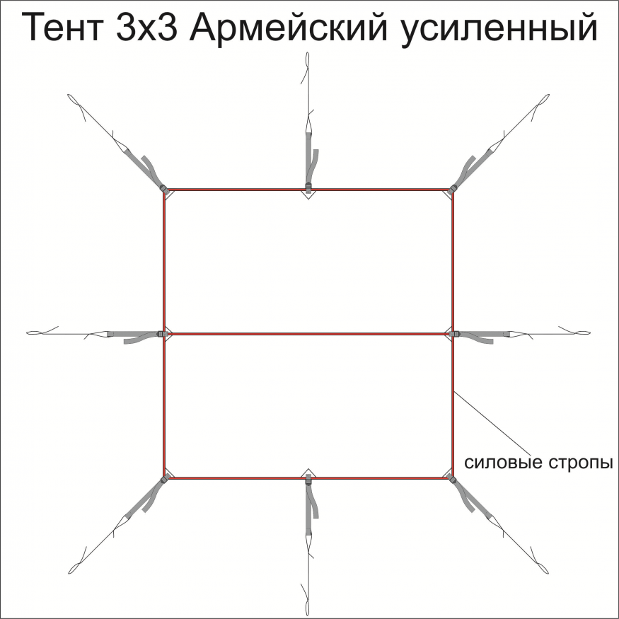 Тент Век 3x3 Армейский усиленный