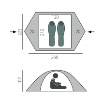 Палатка Btrace Spin 2-местная, зеленая